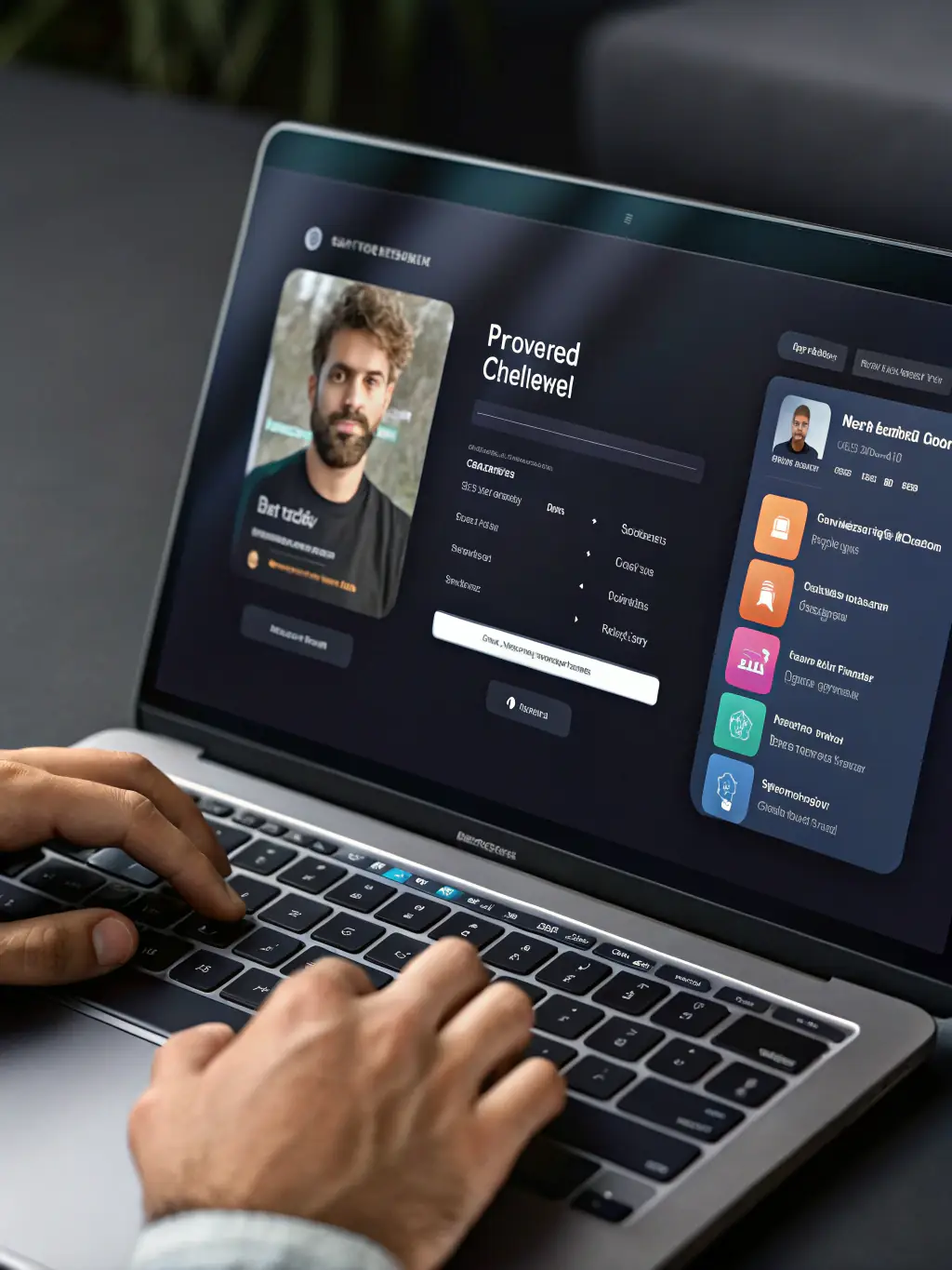 A digital business card with prominent social media icons, illustrating the ease of integrating various online profiles.